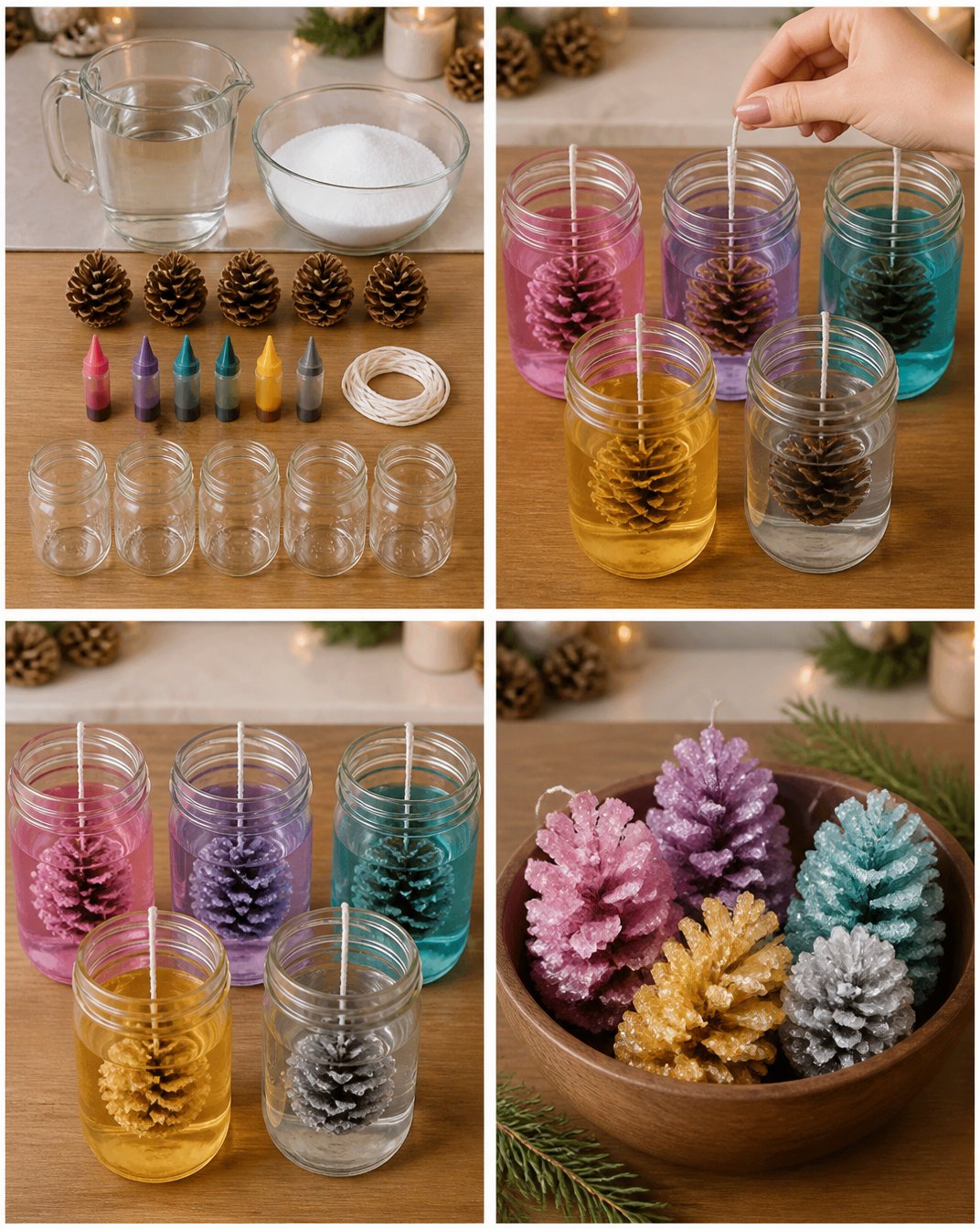 Fairy Color Crystal Pinecone Collection