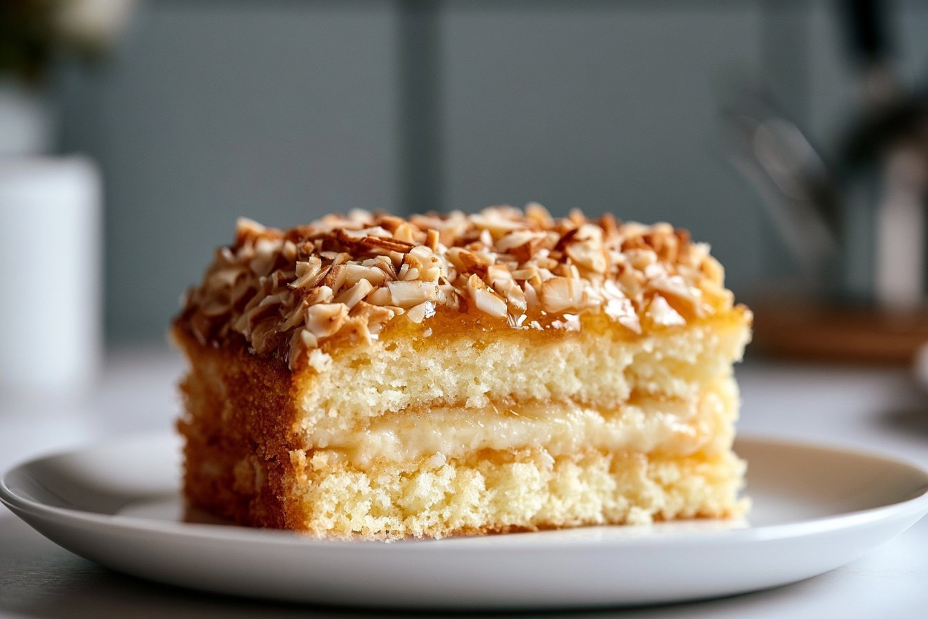 Golden Honey Almond Bee Sting Cake