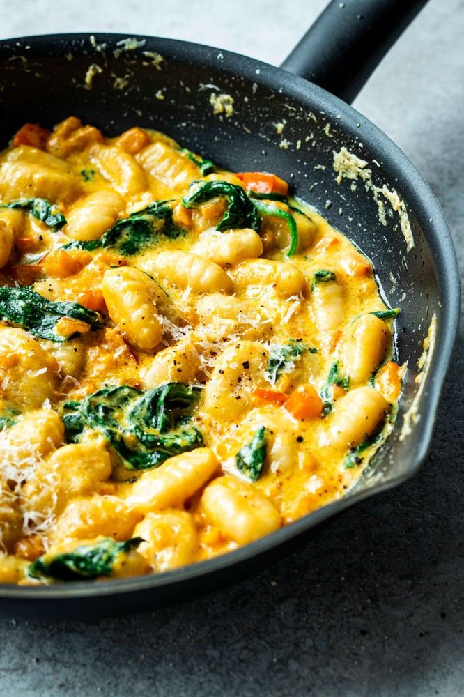 TURBO GNOCCHI MIT KÜRBIS UND SPINAT