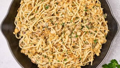 Sardine Pasta With Lemon & Garlic Crumbs