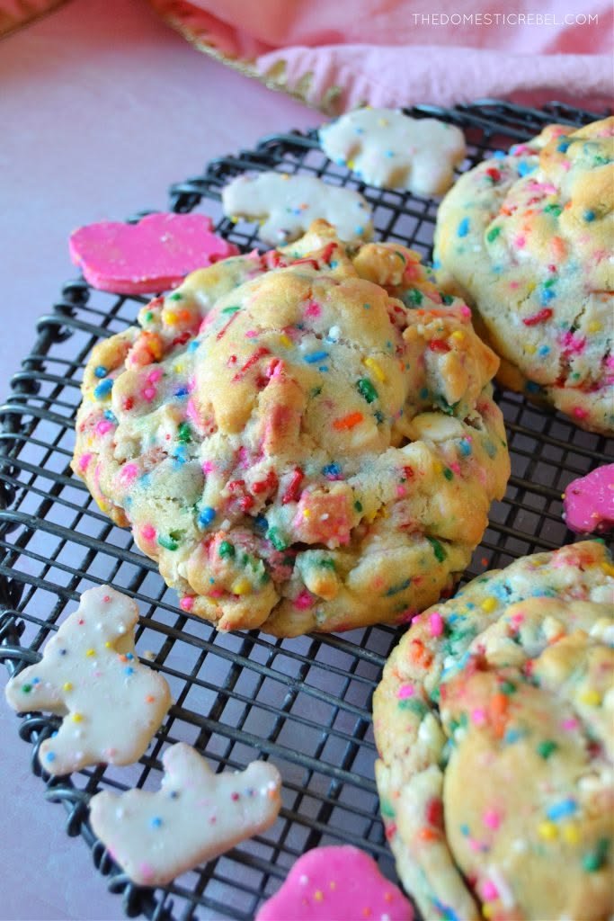 Levain Bakery-Style Circus Animal Sprinkle Cookies