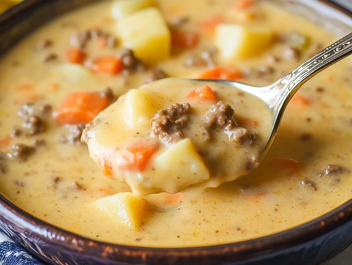 Crockpot Cheeseburger Soup