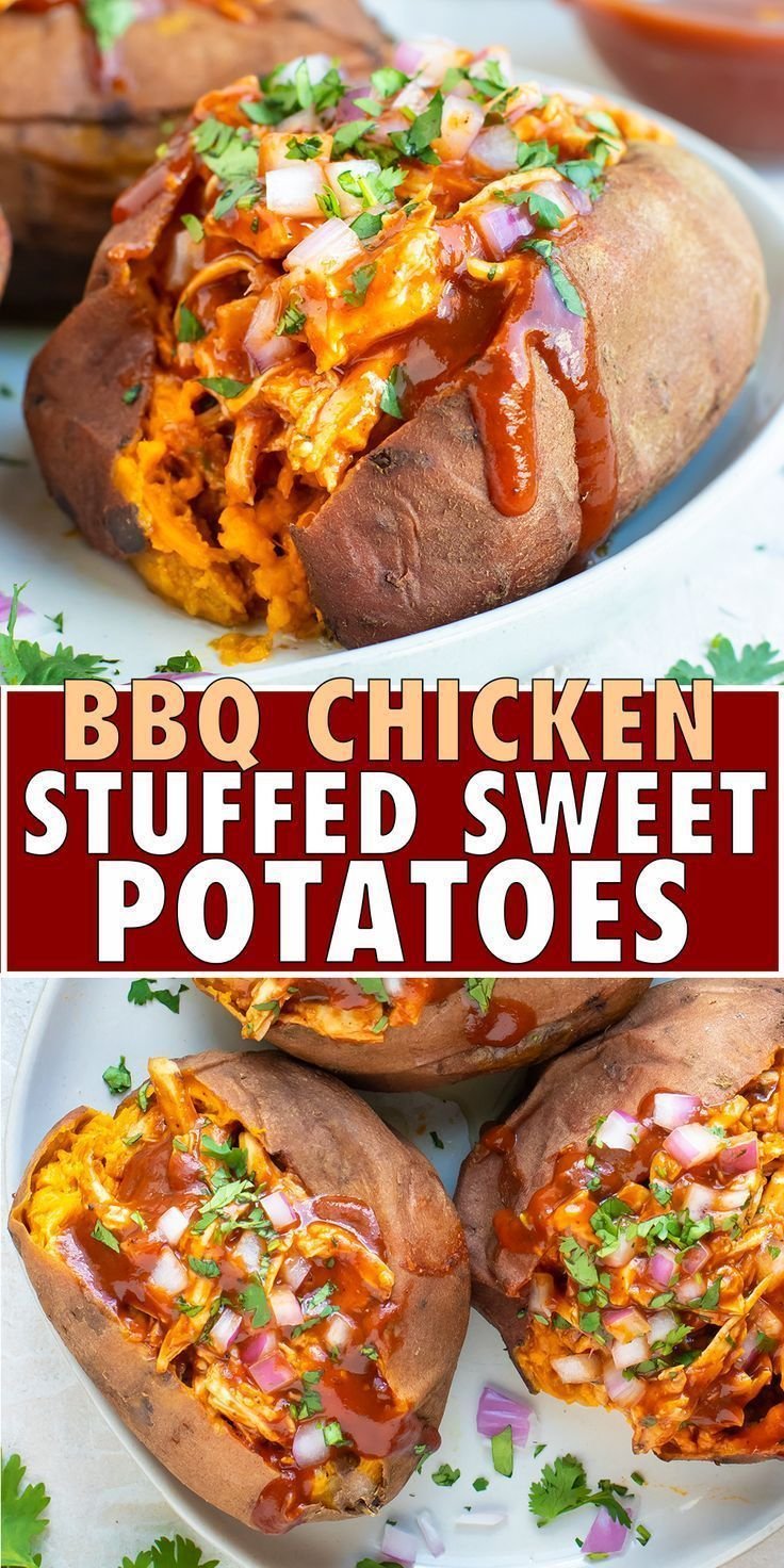 BBQ Chicken Stuffed Sweet Potatoes That Are Whole30, Paleo