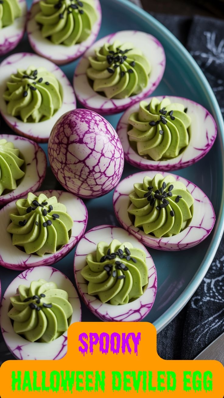 Creepy Deviled Eggs for Halloween | Easy Spooky Party Snack
