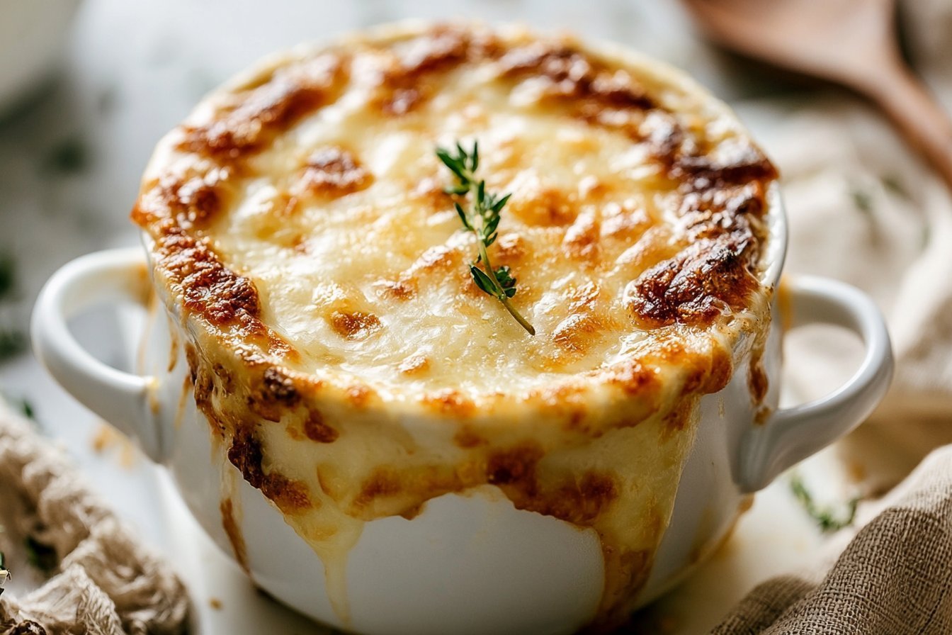 Cozy Onion Soup With Croutons