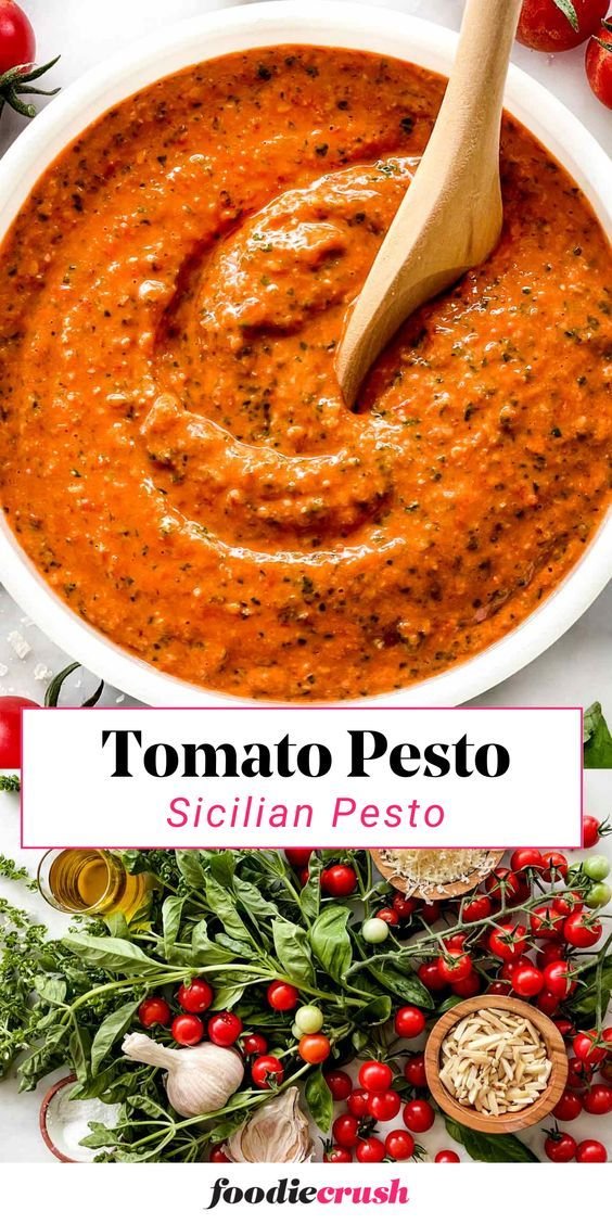 Cherry Tomatoes With Basil Pesto