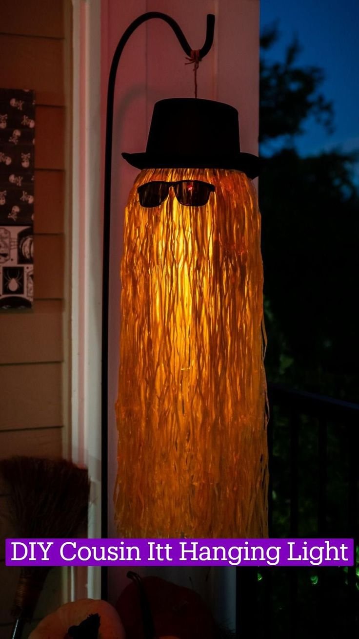 DIY Cousin Itt Hanging Light