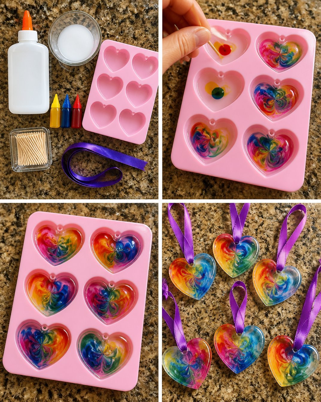 Swirled Glue Sun Catchers