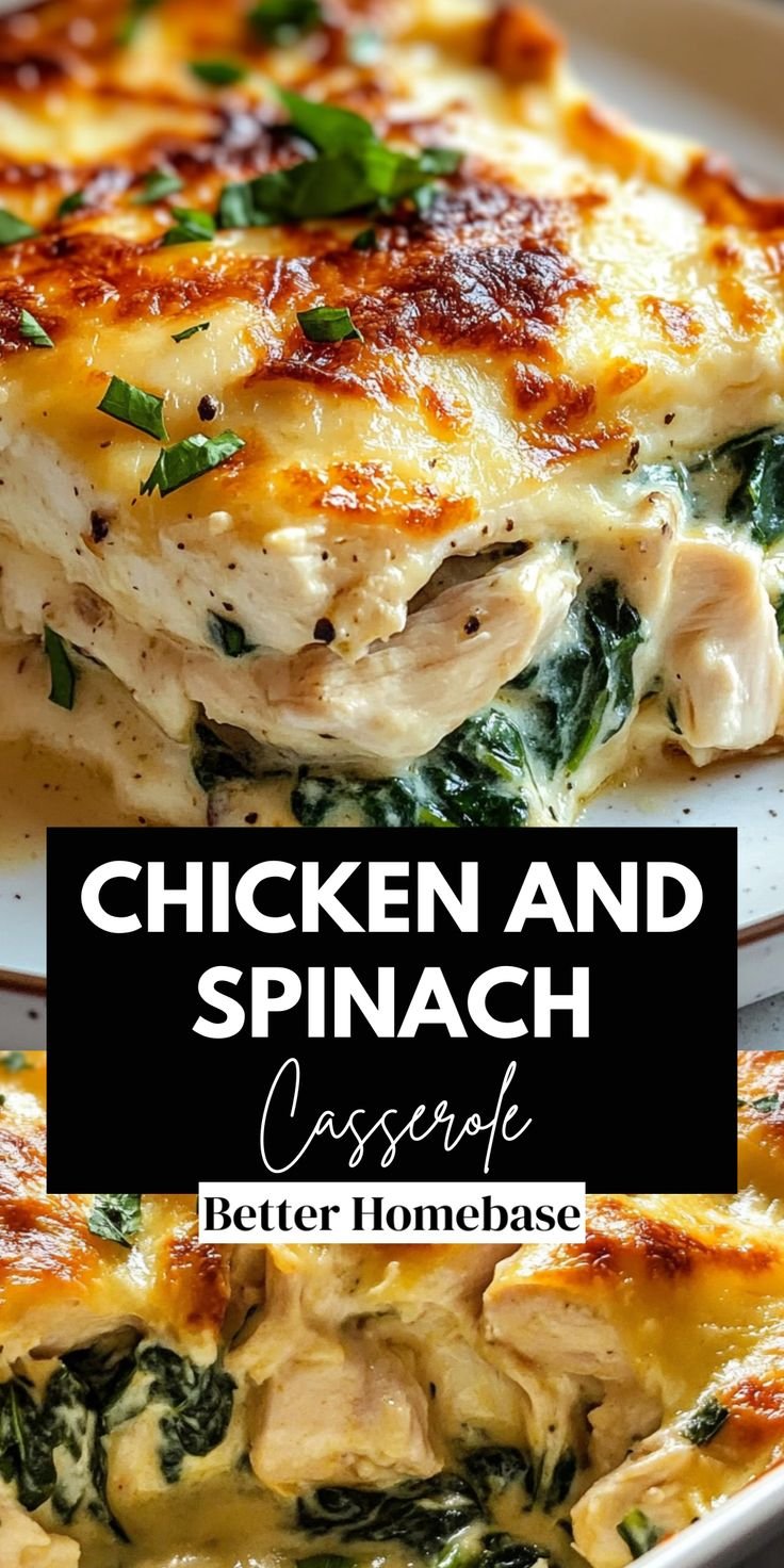 Creamy Chicken and Spinach Casserole