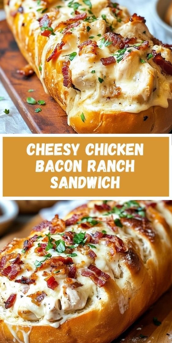 Easy and Cheesy Chicken Bacon Ranch Sandwich