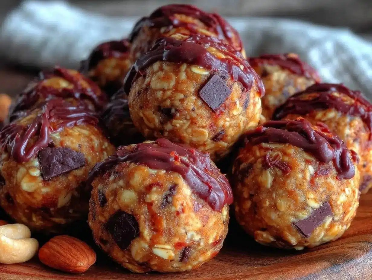 No-Bake Peanut Butter Chocolate Oat Energy Balls