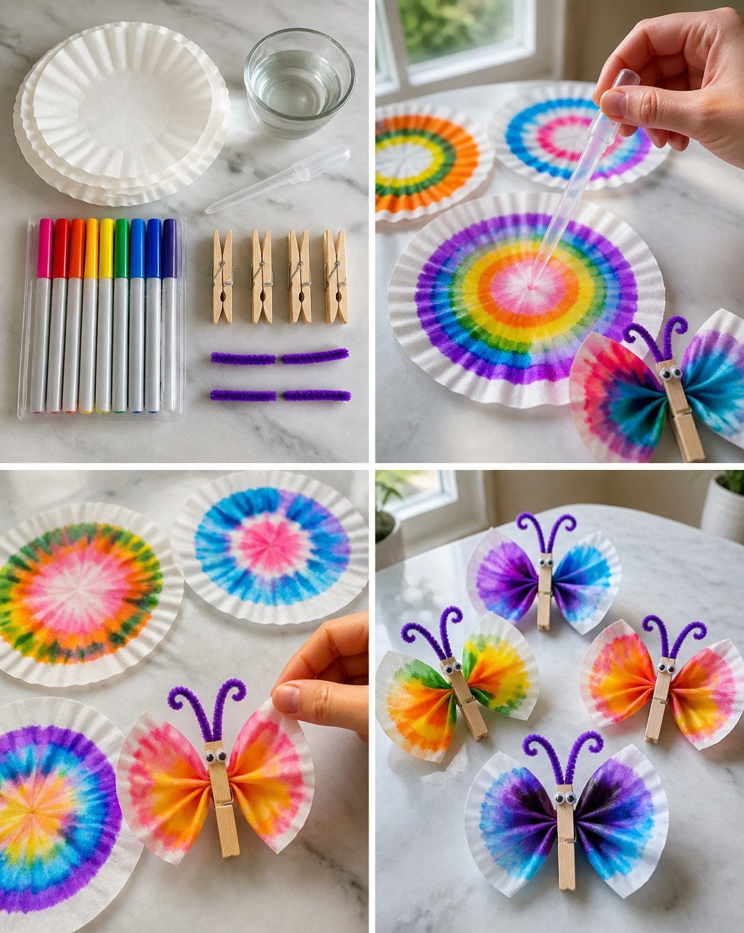 Chromatography Coffee Filter Butterflies Bloom 19 Chromatography Coffee Filter Butterflies