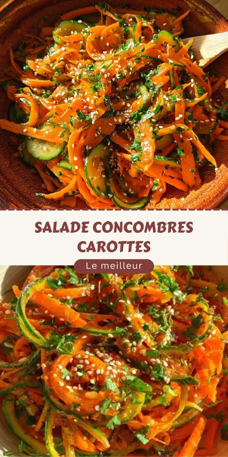 Salade Concombres et Carottes Maison : Idéale Pour L'été