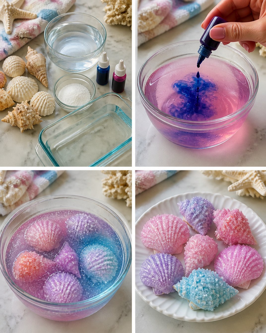 How to Make Crystal Seashells