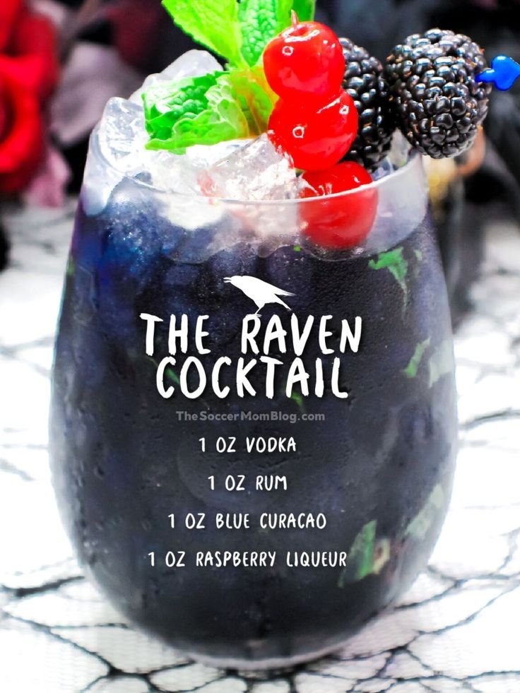 Black Raven Cocktail for Halloween Parties | Werewolf cocktail recipe, Drink recipes alcoholic parties, Halloween cocktails recipes vodka