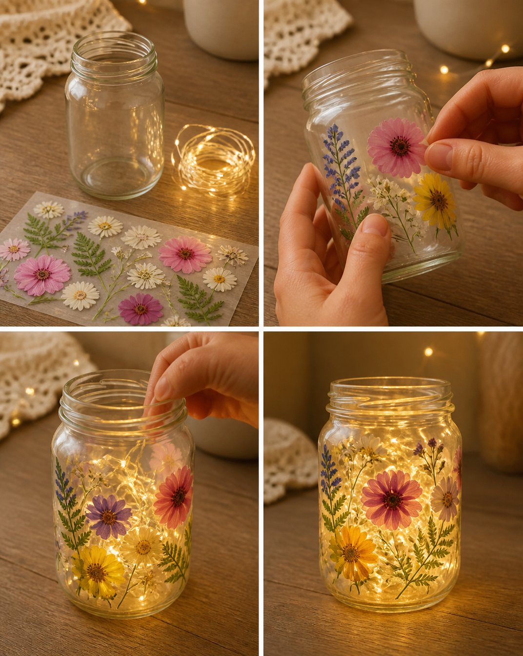 Floral Fairy Jar