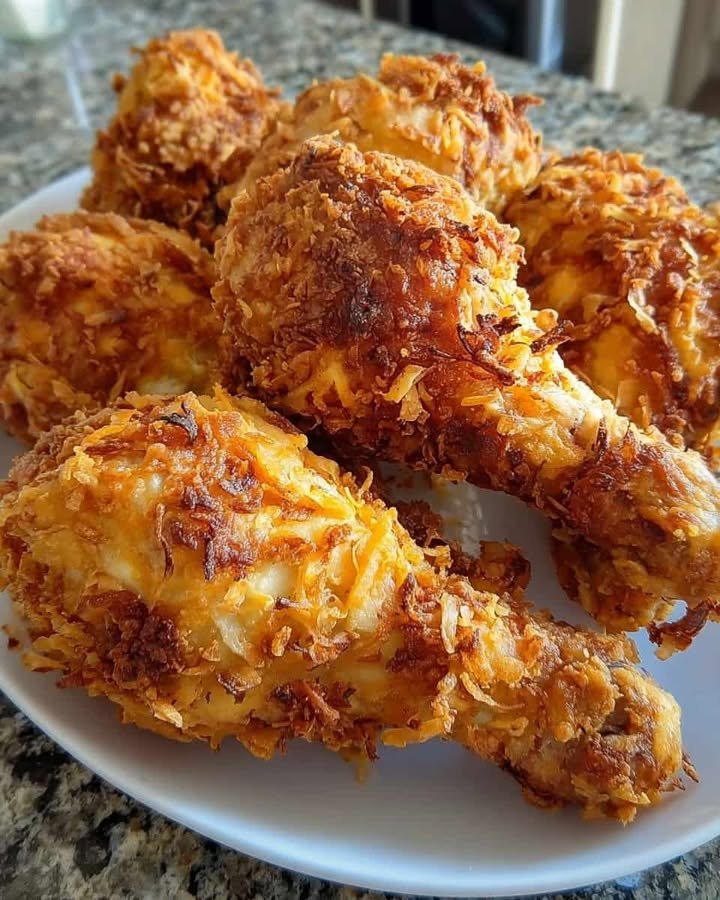 Crispy Cheesy Fried Chicken Drumsticks