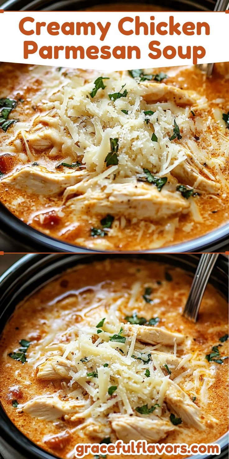 Creamy Chicken Parmesan Soup