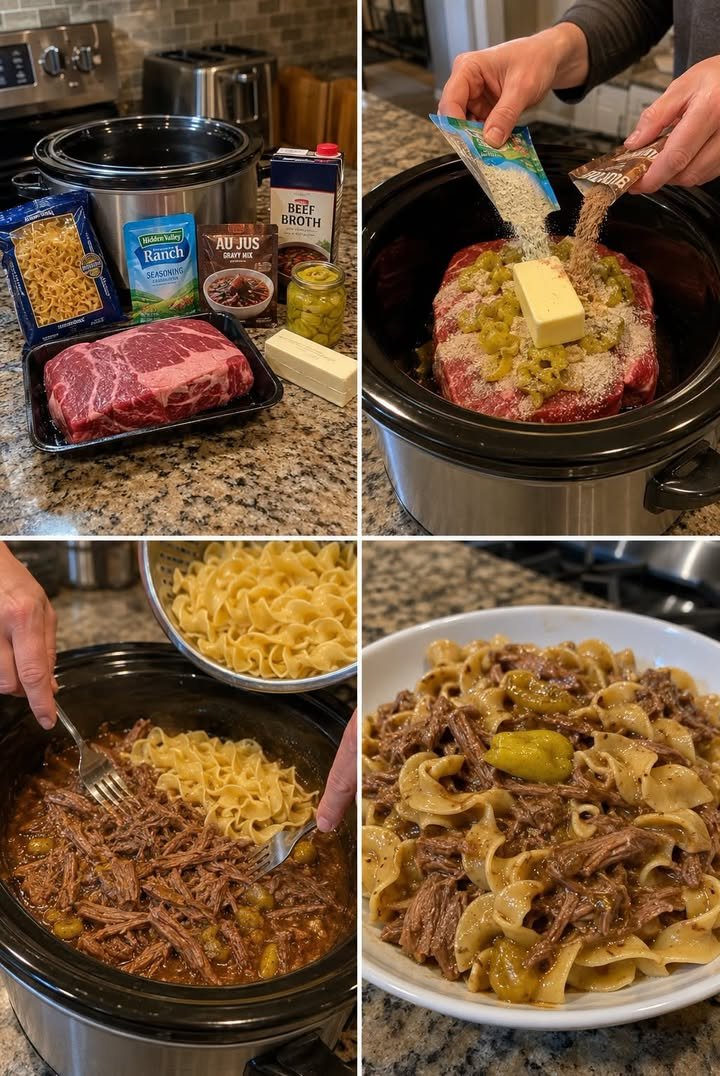 Crockpot Mississippi Beef and Noodles 4 Crockpot Mississippi Beef and Noodles