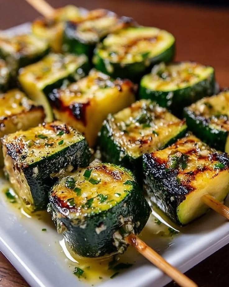 Garlic Butter Zucchini Skewers