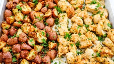Baked Garlic Parmesan Chicken and Potatoes