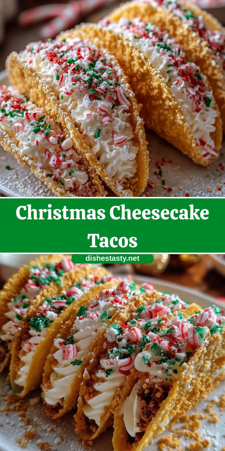 Christmas Cheesecake Tacos – Festive, Creamy & Show-Stopping Sweet Fun!
