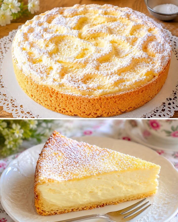Quark mit Puddingkuchen