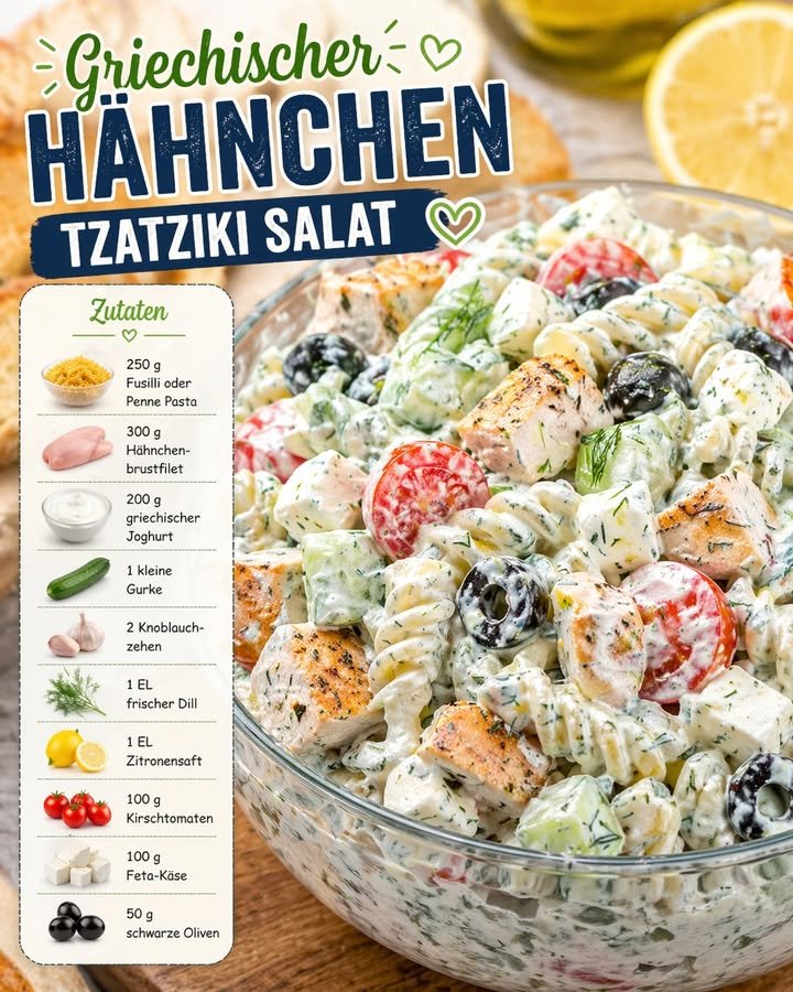 Griechischer Hühnchen-Tzatziki-Salat