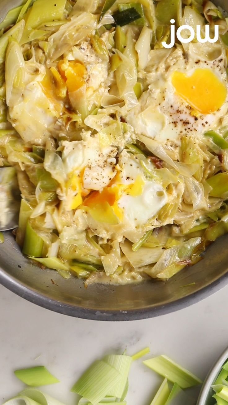 Fondue de poireaux & œuf