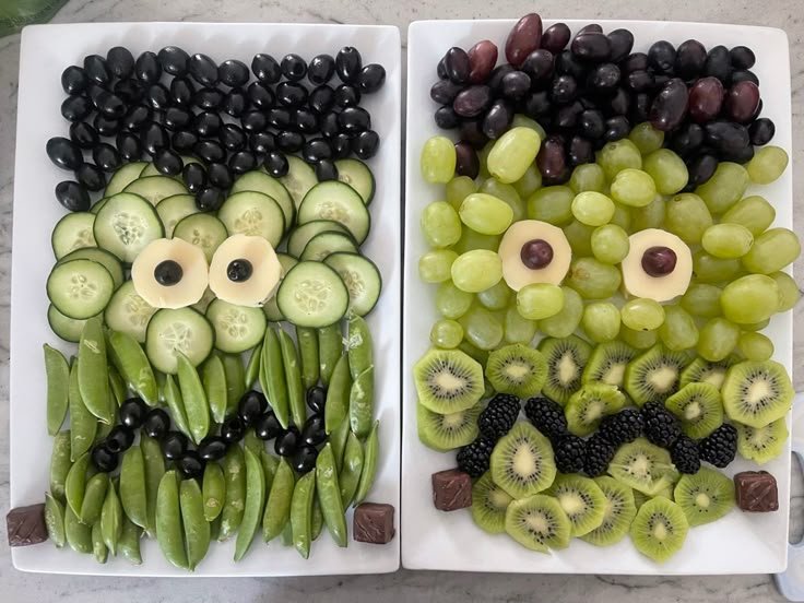 Halloween Frankenstein’s Monster Fruit & Veggie Trays
