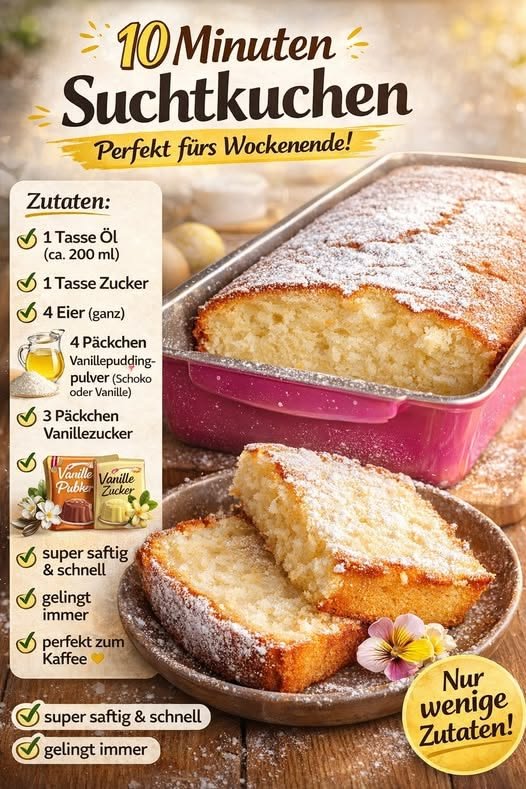 10 Minuten Suchkuchen Perfekt zum Kaffee - Kochen Mit Uns