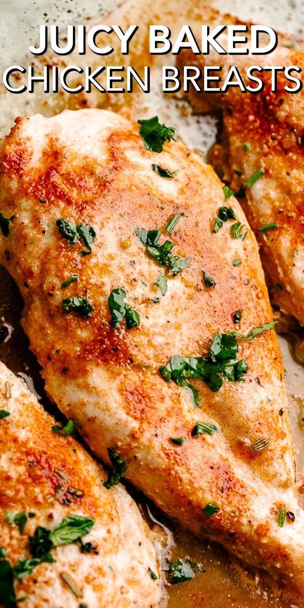 Juicy Oven Baked Chicken Breasts - Easy Meal Prep Dinner Idea!