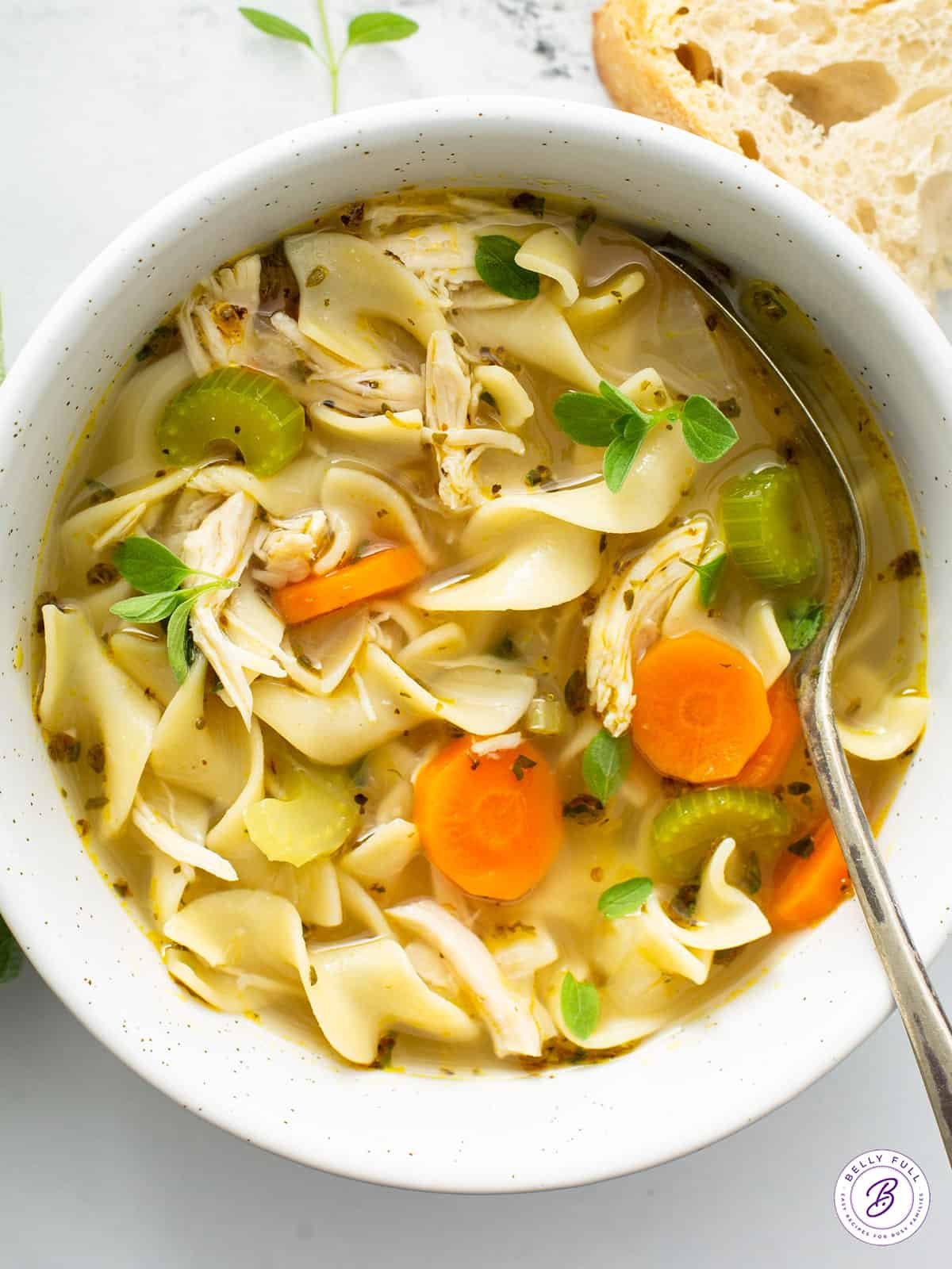 Hausgemachte Hühnchen-Nudelsuppe