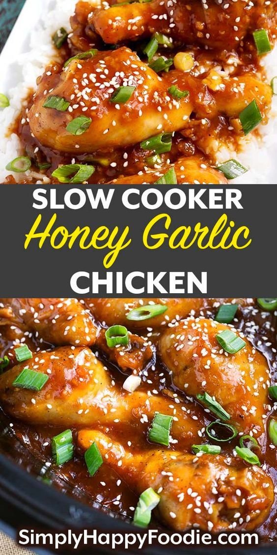 Flavorful Honey Garlic Chicken in Just 10 Minutes | Honey chicken in crockpot, Honey garlic chicken legs crock pot, Crockpot honey chicken recipes