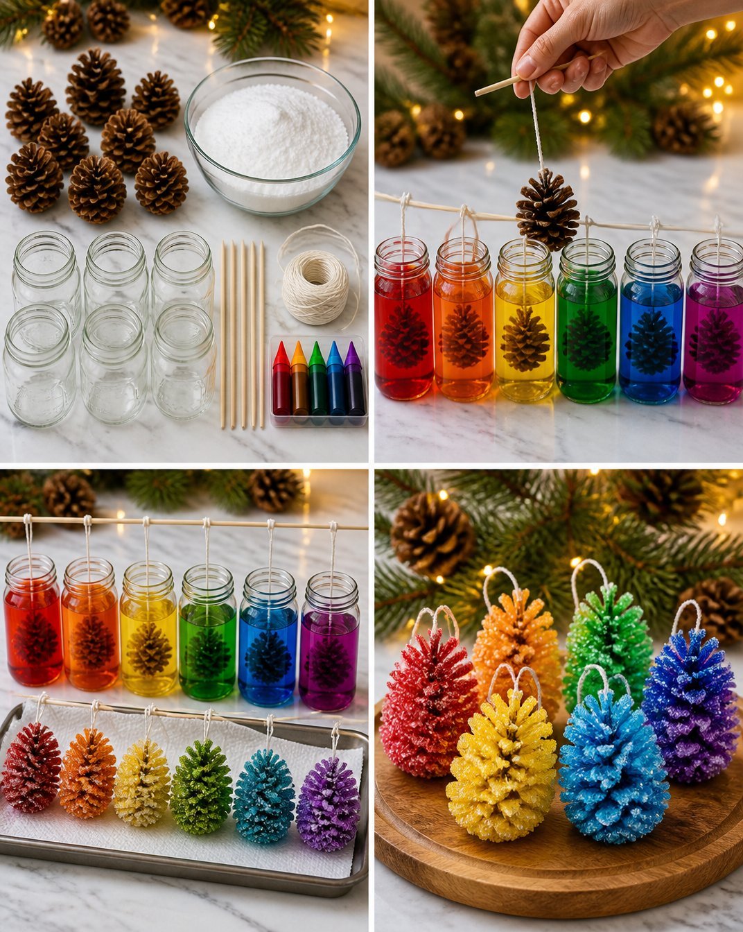 Crystal Pinecones That Look Like Frozen Rainbows 22 Crystal Pinecones That Look Like Frozen Rainbows