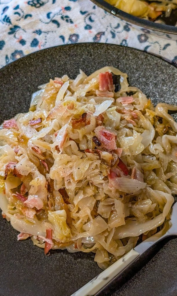 Fried Cabbage with Onions and Bacon