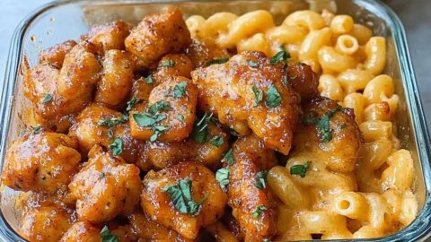 Juicy High Protein Honey Garlic Chicken Mac