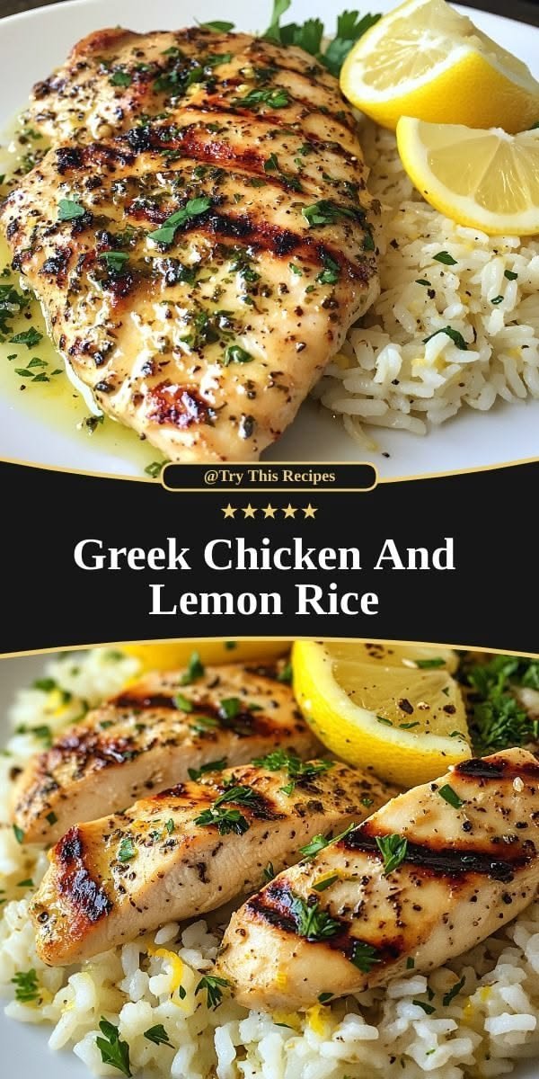 Zesty Greek Chicken & Lemon Rice Bake: A Simple Mediterranean Delight!