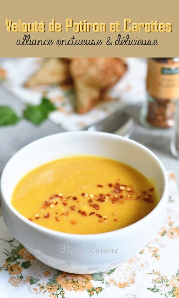 Velouté de potiron et carottes
