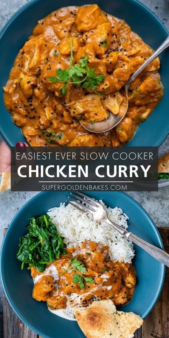 EASIEST EVER SLOW COOKER CHICKEN CURRY