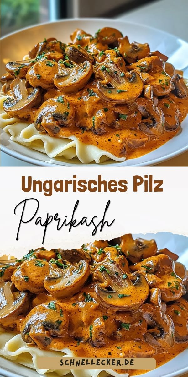 Ungarisches Pilz Paprikash – Cremig & Herzhaft
