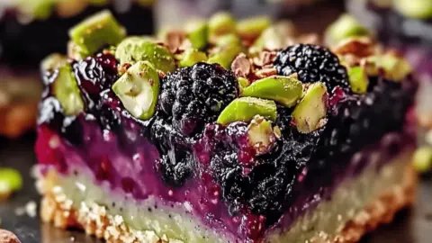 Blackberry Pistachio Dream Bars: Irresistible Homemade Bliss