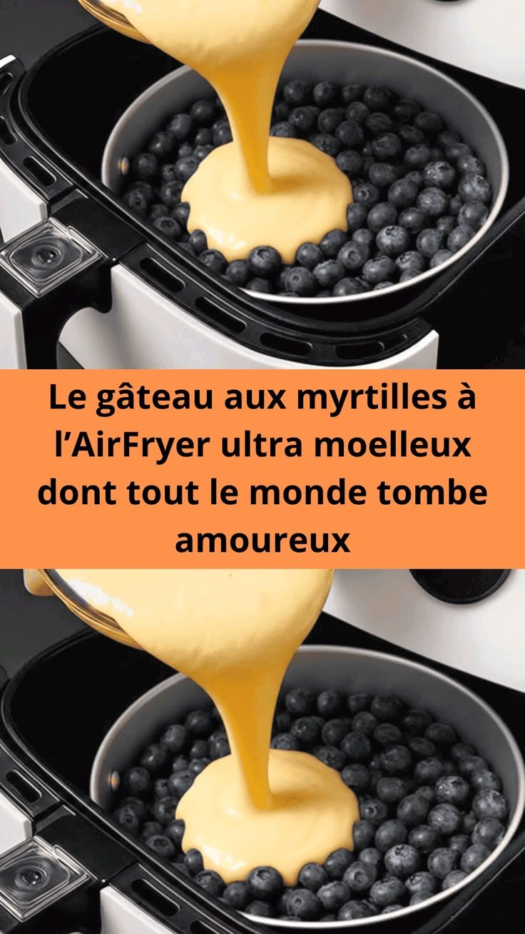 Le gâteau aux myrtilles à l’AirFryer ultra moelleux dont tout le monde tombe amoureux