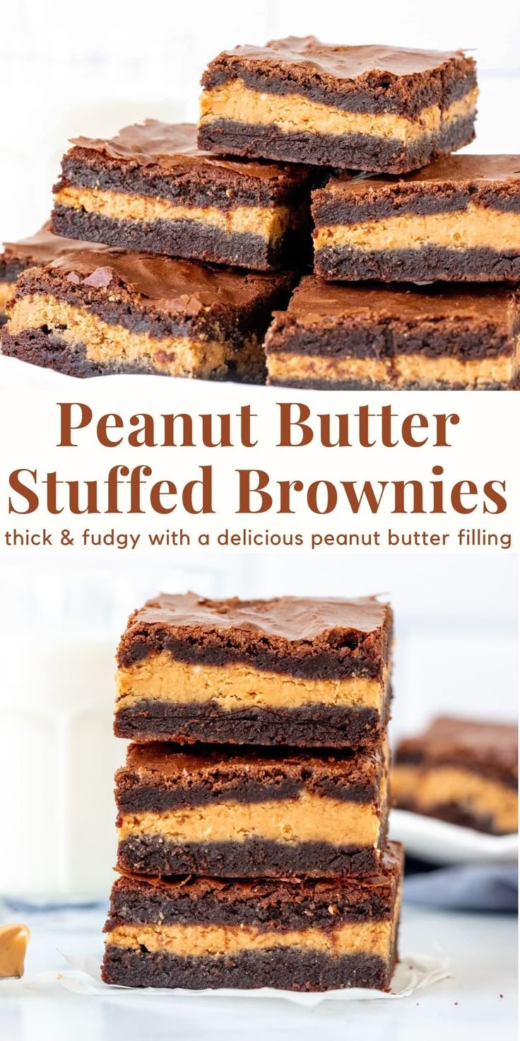 Peanut Butter Filled Brownies