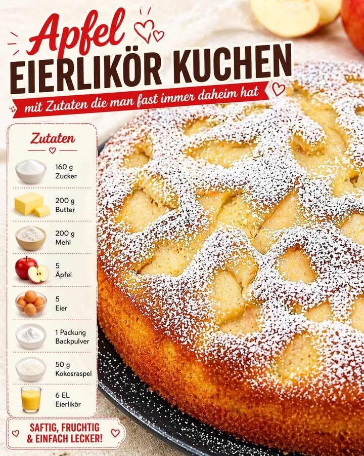 Apfel Eierlikör Kuchen