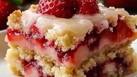 Strawberry Shortcake Bars Quick and Simple Recipe