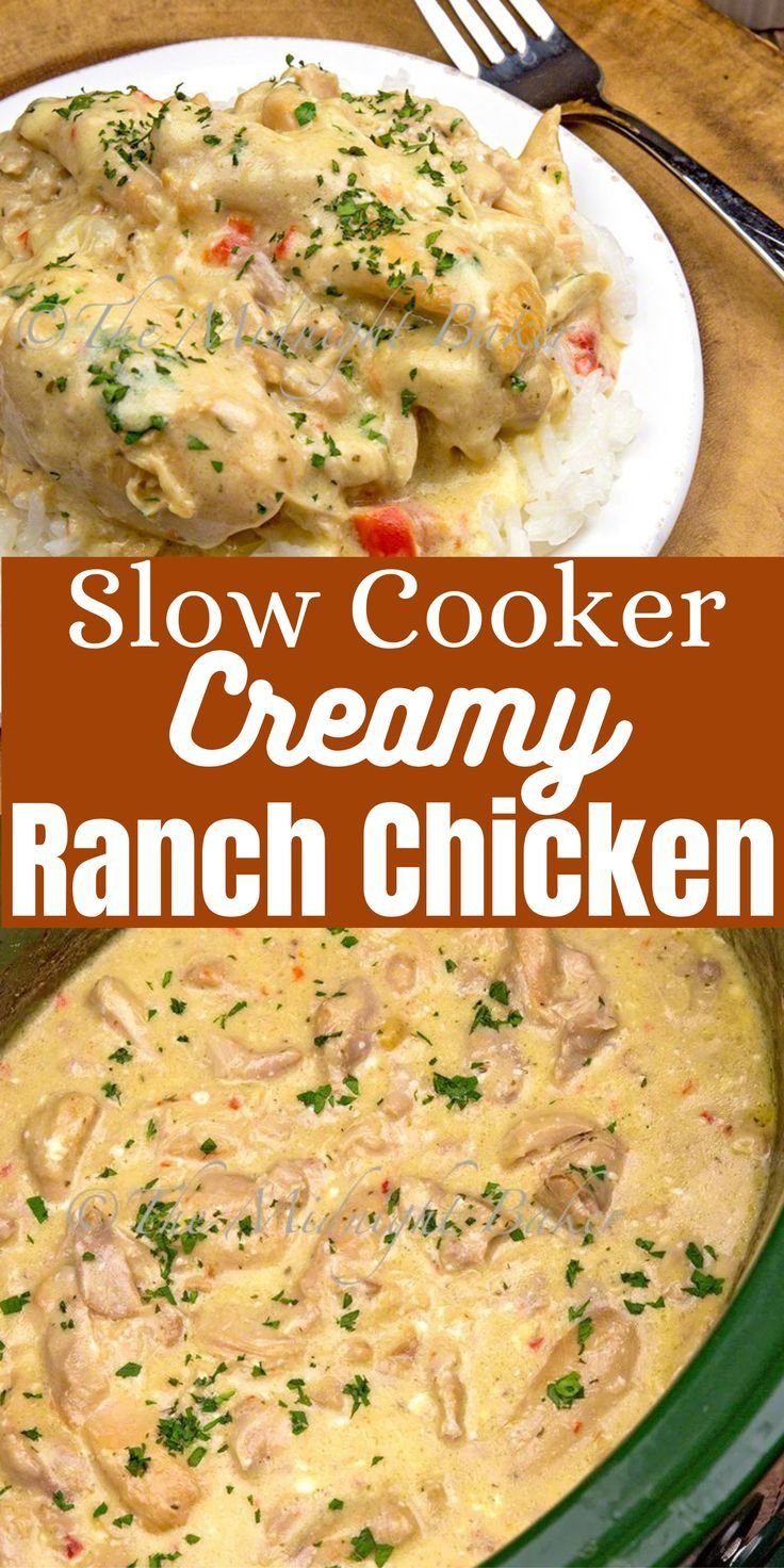 Slow Cooker Creamy Ranch Chicken