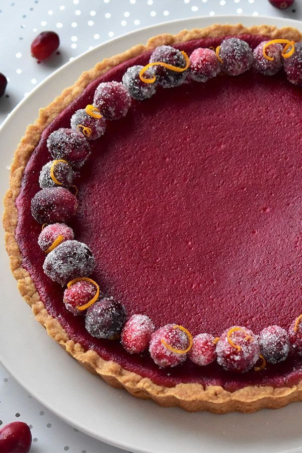 Cranberry Orange Curd Tart