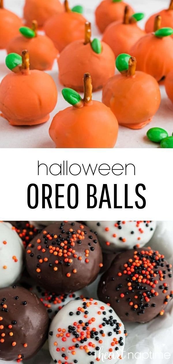 Halloween Oreo Balls (5 ways!) - I Heart Naptime