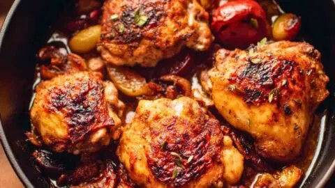 Crispy Mediterranean Chicken Thighs (DASH Diet Friendly)